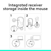 Logitech M185 Wireless Mouse, 2.4GHz with USB Mini Receiver, 12-Month Battery Life, 1000 DPI Optical Tracking, Ambidextrous, Swift Gray