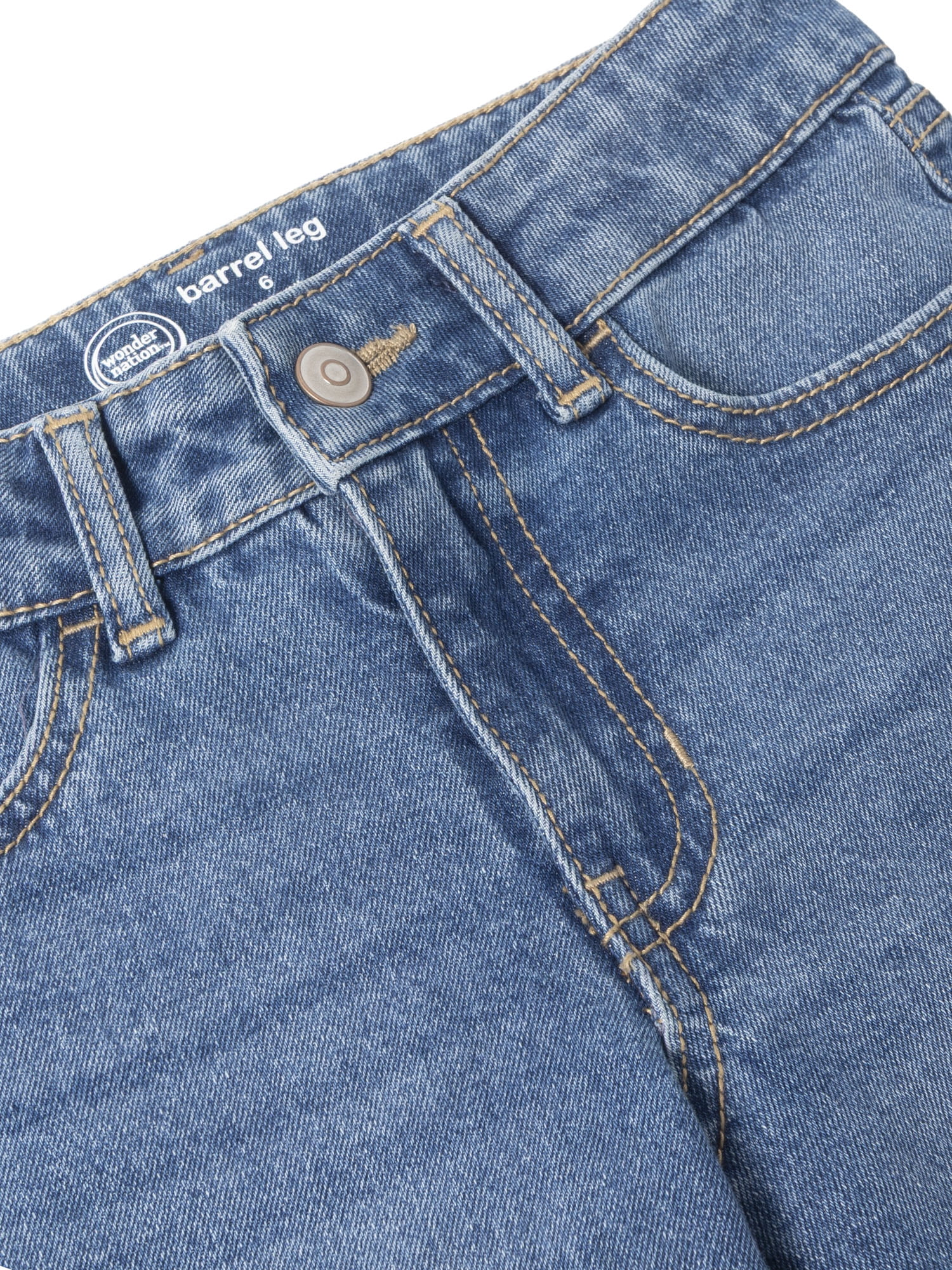 Wonder Nation Girls Barrel Jean, Sizes 5-18
