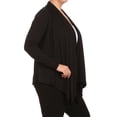 thumbnail image 2 of Women's Plus Size Casual Long Sleeve Draped Open Cardigan XL-4XL, 2 of 6