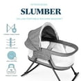 thumbnail image 5 of Baby Delight Go with Me Slumber Portable Rocking Infant Bassinet, Removable Canopy, Charcoal Tweed, 5 of 14