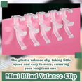 thumbnail image 3 of 20 Pieces 2 Inch Valance Clips Clear Mini Blind Clips Hidden Window Valance Clips for Wood or Faux Wood Horizontal Blinds Valance, 3 of 5