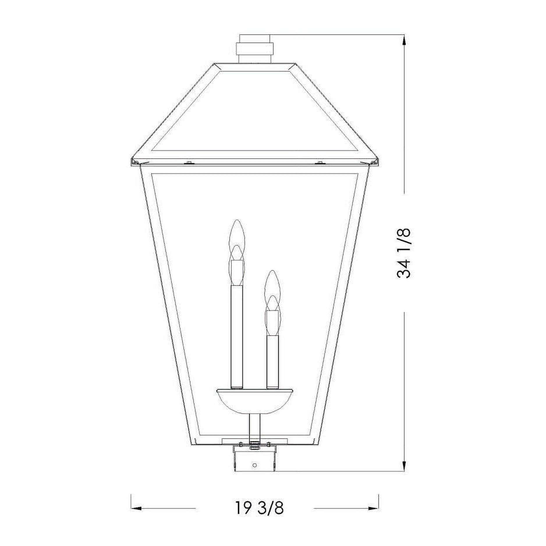 4 Light Outdoor Post Mount In Transitional Style-33.75 Inches Tall And 19.5 Inches Wide-Black Finish Z-Lite 579Phxlxs-Bk
