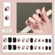 thumbnail image 4 of 24 Uds. Uñas postizas de estrellas negras, estilo dulce para niñas, uñas cortas a presión, uñas terminadas usables, 4 of 4