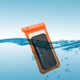 thumbnail image 4 of Unique Bargains 2 Pcs Mobile Waterproof Bag Orange Universal Waterproof Case Compatible for Phone 4.53"x8.27", 4 of 6