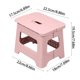 thumbnail image 3 of Taburete plegable de plástico | Silla plegable pequeña que ahorra espacio | Asiento portátil liviano para acampar en el patio de la oficina en casa | Multicolor duradero | 1 paquete | 22x18x19,5cm, 3 of 6