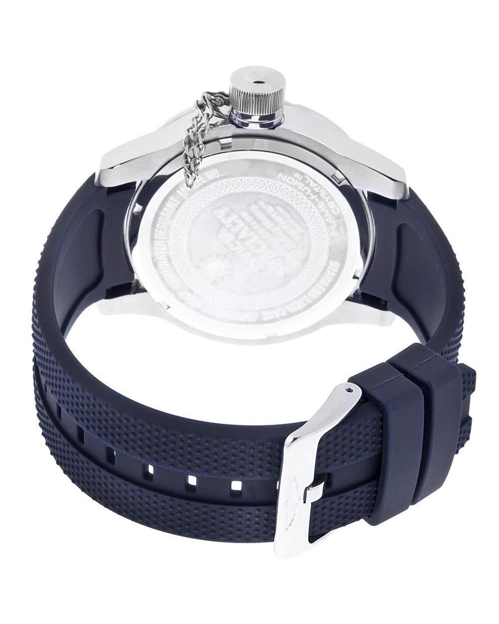 Invicta Men's 1791 Specialty Navy Blue Textured Dial Navy Blue Silicone Watch