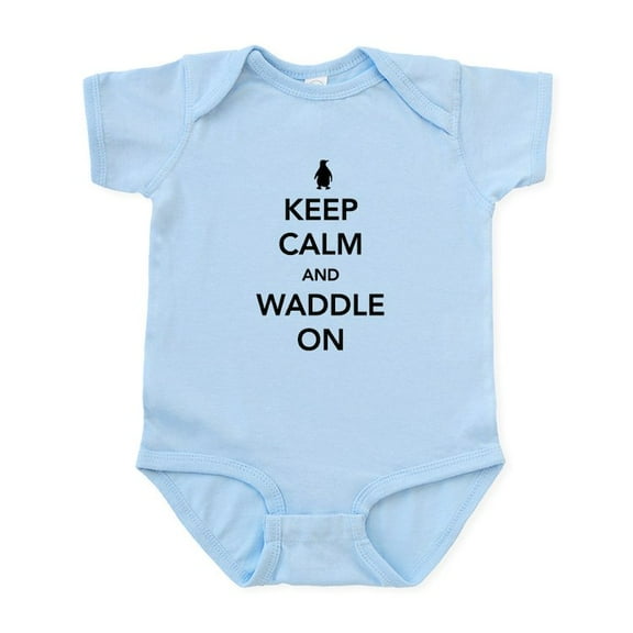 CafePress - Keep Calm And Waddle On Body Suit - Baby Light Bodysuit, Size Newborn - 24 Months