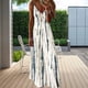 thumbnail image 5 of Vestido Suspendido Vestido largo bohemio con tirantes Vestido con tirantes de playa con estampado de columpio grande (Blanco S) Ygjytge para Mujer Blanco T L, 5 of 7