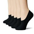 thumbnail image 2 of 3 Pairs No Show Socks Womens Cotton Low Cut Non Slip Casual Socks Invisible Flat Boat Liner Socks Athletic Boat Socks Ankle Socks for Women Black M, 2 of 4