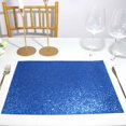 thumbnail image 2 of Efavormart 6 Pack Non-Slip Table Placemats, Rectangle Faux Leather Placemats With Glitter - Royal Blue for Wedding, Banquet, Party, Kitchen, Dining, Conference Tables Decor, Centerpieces, 2 of 11
