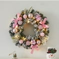 thumbnail image 6 of Prelit Artificial Christmas Wreath with Ornaments Decorative Bows and Pine Needles for Indoor Outdoor Holiday Decor Front Door Wall Window Fireplace, 6 of 7