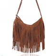 thumbnail image 4 of Tassel Suede Fringe Shoulder Messenger Handbag Cross Body Bag, 4 of 6