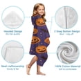 thumbnail image 7 of Halloween Pumpkin Bat Pattern Hooded Bath Towel，50"x30" for Ages 3 To 12 Kids, Quick Dry Lightweight Soft Microfiber Hood Beach Towel Cover Up for Kids, 7 of 7