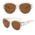 thumbnail image 4 of Polarized Sunglasses Fit Over Glasses for Men Women, Oversized Square Shades UV Protection Gold, 4 of 4
