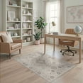 thumbnail image 2 of ODIKA Interlocking Diamond Motif Faded Symmetrical Layout Beige Accent Non-Slip Chair-Friendly for Home Office, Gaming Room, Under Desk, 2 of 7