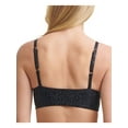 thumbnail image 2 of DKNY Women's Black Printed Stretch Removable Cups Lined Adjustable Metallic Bralette Swimsuit Top XS, 2 of 3