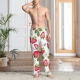 thumbnail image 5 of Uemuo Strawberry1 Pattern Men's Wide Leg Palazzo Lounge Pants with Pockets Light Weight Loose Comfy Casual Pajama Pants-Small, 5 of 9
