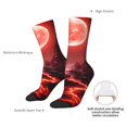 thumbnail image 4 of KLL Red Moon Lava Print Cool Socks Men's Women's Crew Socks Funny Crazy Novelty Stockings, 4 of 6