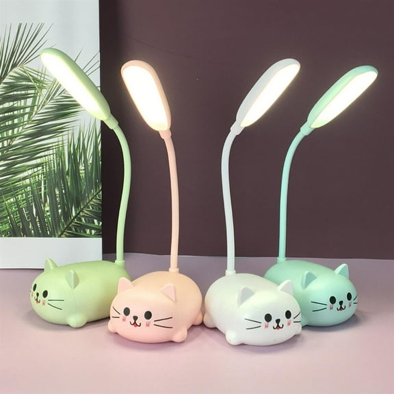 Clearance & Promo!LED Kids Desk Lamp,Wireless Charging,Eye Protection,USB Rechargeable,Cartoon Design,Learning Lamp,Dormitory Study,Safe for Kids,Lámpara de escritorio