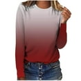 thumbnail image 1 of CEHVOM T-shirt Imprimé Mode pour Femmes Manches Longues Blouse Col Rond Hauts Décontractés Liquidation, 1 of 5