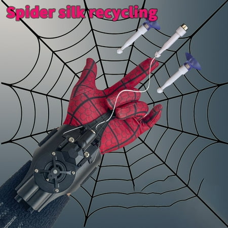 

Web Shooter Launcher String Toy Electric Reel-in Spider Web Shooters Real Silk [9.8ft Range] Toy for Halloween Kids Superhero Role-Playing