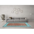 thumbnail image 3 of Ahgly Company Indoor Square Abstract Light Blue Contemporary Area Rugs, 7' Square, 3 of 4