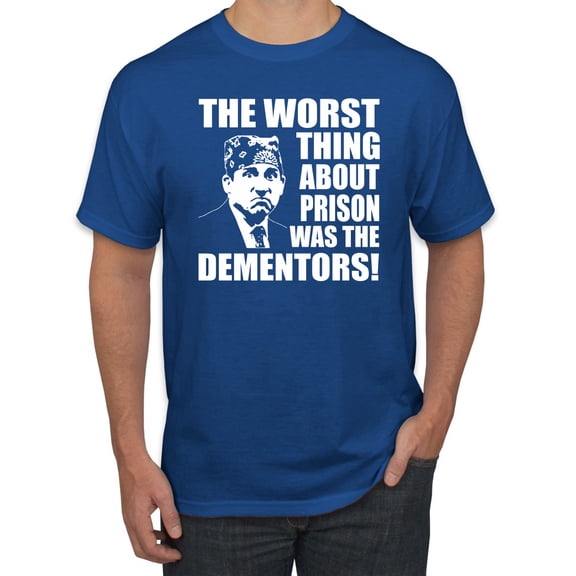 Wild Bobby, Office Prison Mike Dementors Michael Scott, Pop Culture, Men Graphic Tee, Royal, 4X-Large