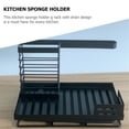 thumbnail image 4 of MOQIN Large Kitchen sink Organizer Caddy Sponge Scrubber Brush Dishrag Dishcloth Holder Rack with Drain Pan Tray Countertop Stainless Steel Rustproof,Kitchen Counter Accessories & Storage Rack, 4 of 7