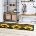 thumbnail image 4 of Dreamtimes Sunflower Bright Hallway Runner Rug 2'x6' Kitchen Rug with Rubber Backing Vintage Wooden Board Non Slip Entryway Rug Runner Washable Soft Area Rug for Hallway Bedroom Kitchen Decor, 4 of 6