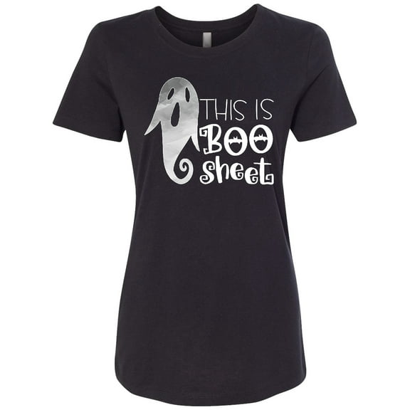 Inktastic This is Boo Sheet Funny Halloween Ghost Women's T-Shirt