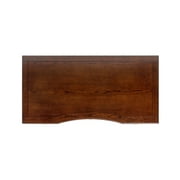 JTH LUXE Dauphin Gold Accent 5-Drawer Wood Executive Desk Dark Walnut Ash Wood & Veneer