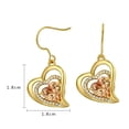thumbnail image 2 of Yoursfs Fish Hook Earrings Gold Plated Love Heart Yellow Austria Crystal Dangle Earrings for Women, 2 of 6