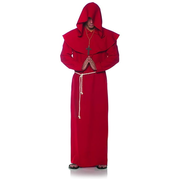 Monk Adult Costume Robe - Red - One Size