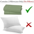 thumbnail image 4 of SKY BEDDINGS Standard Size Pillowcase Set of 2 - Sage Green Super Soft Pillow Cases Queen, 600 Thread Count 100% Egyptian Cotton, Breathable, Cool, Sateen Weave Sleeping Pillow Covers - Sage Green, 4 of 7