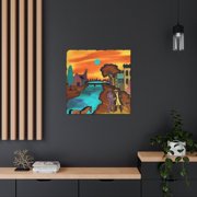 Frontier Town Scene - Canvas