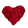thumbnail image 2 of Leodye 1PCS Puffy Heart Throw Pillow Mingled Threads 3D Heart Shape Home Decor Valentine's Day Soft Plush Love Pillow for Sofa Bed, 2 of 6