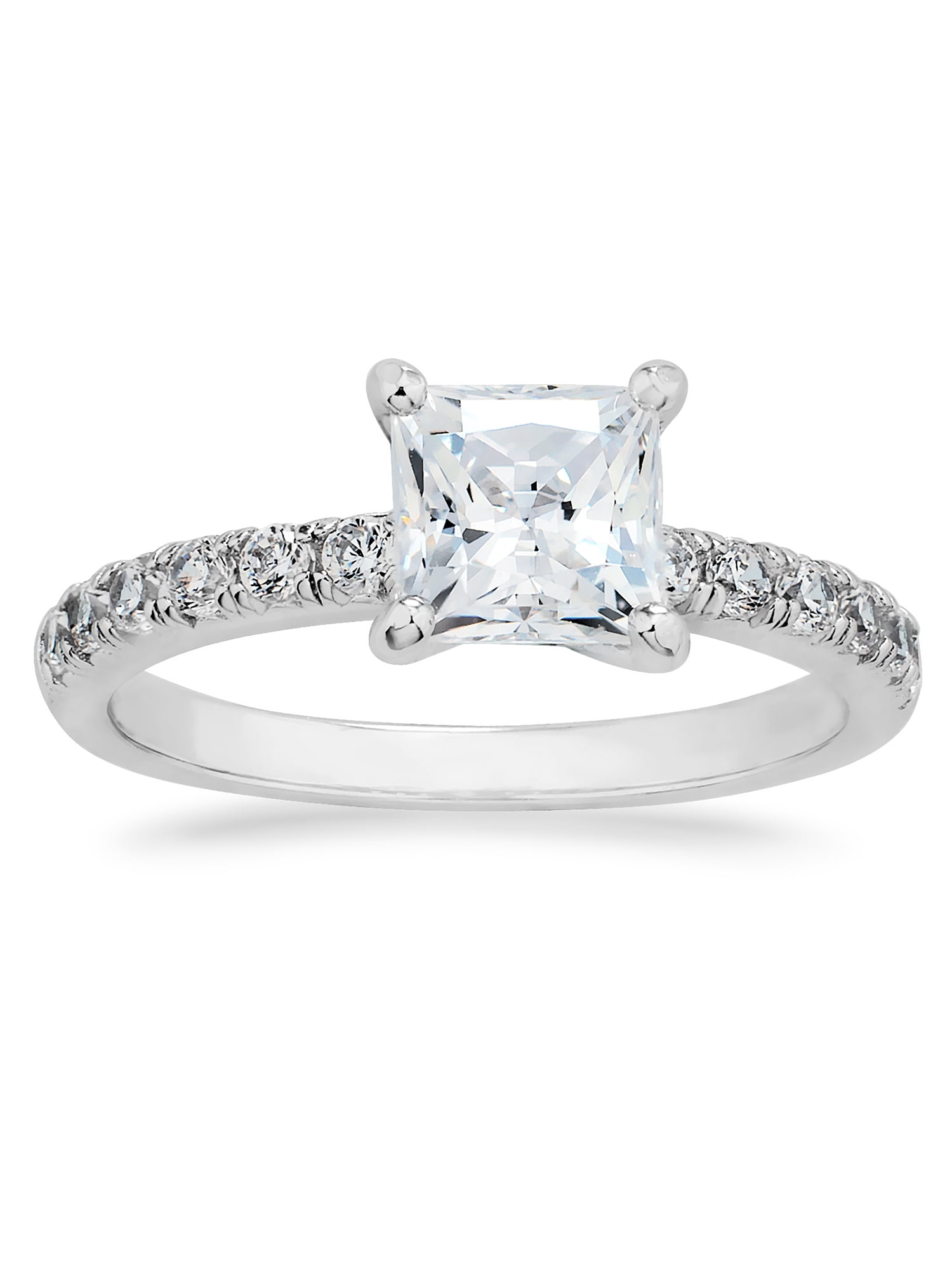 Forever New Swarovski Square White Cubic Zirconia Engagement Ring