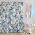 thumbnail image 2 of Shower Curtain Blue Floral Shower Curtains for Bathroom Decor, Waterproof Polyester Shower Curtain Set with Hooks, Extra Long 72" x 96" Watercolor Wildflowers, 2 of 9
