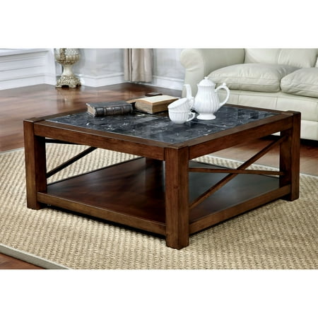 Furniture Of America Dolmin Transitional Style Genuine Square Marble Furniture Of America Dolmin Transitional Style Genuine Square Marble Top Coffee Table
