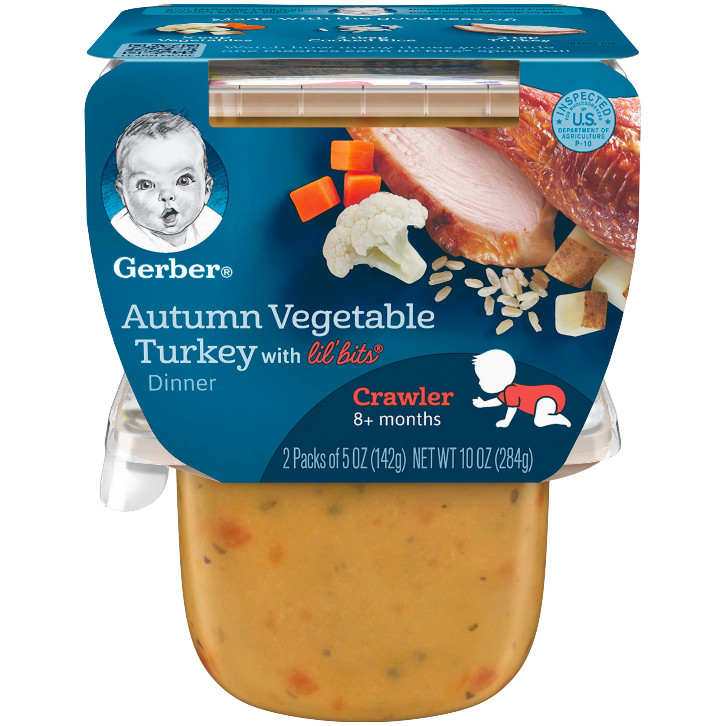 Gerber 3rd Foods Lil Bits Autumn Vegetable & Turkey Dinner Baby Food, 2