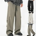 thumbnail image 1 of Styesk Pantalon pour Hommes Hommes Plein Air Mode Uni Décontracté Taille Élastique Poche Pantalon Cargo, 1 of 6