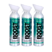 Boost Oxygen 10 Liter All-Natural Respiratory Support Pure Oxygen Canister, Menthol Eucalyptus (3 Pack)