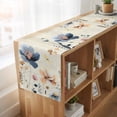 thumbnail image 6 of Table Runners 72 Inches Long Dress Scarves, Blue Yellow Flowers Farmhouse Kitchen Table Runner, Coffee Tablerunners, Spring Summer Garden Wildflowers Retro 16x72 Inch, 6 of 9