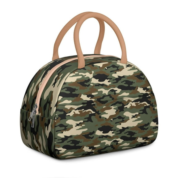 Reusable Camo Lnsulated Lunch Bag for Women & Men - Leakproof Water-Resistant Cooler Tote, Large Capacity for Work,Travel,Picnic,Beach & Office.
