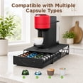 thumbnail image 3 of HFHOME Coffee Pod Drawer, 48 Vertuoline Coffee Pods Holder, Pods Storage Drawer Holder for 36 K Cup, Metal Coffee Station for Nespresso Vertuo Capsules for Home Office Counter, Black, 3 of 9
