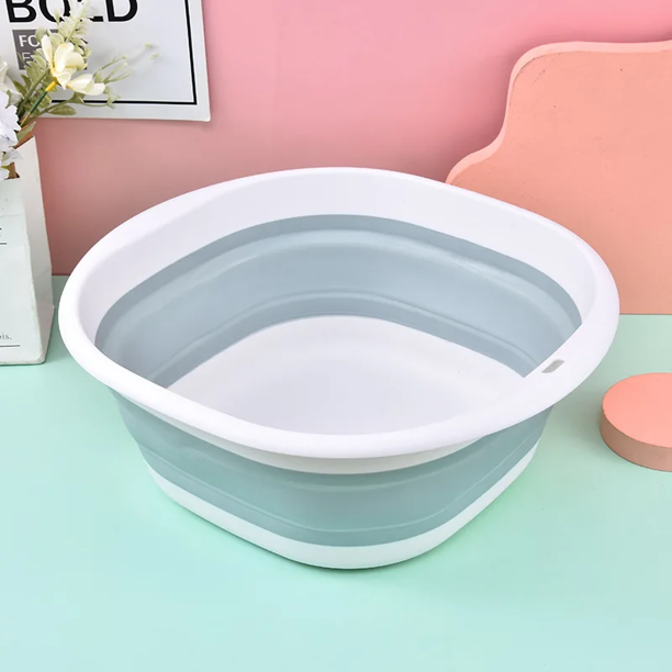 Lavabo multifunción plegable portátil, viaje, dormitorio de estudiantes, ropa de bebé, lavabo para lavar los pies, lavabo de plástico para uso doméstico