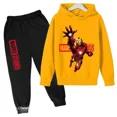 thumbnail image 3 of Conjunto de sudadera con capucha para niños de Iron Man de Los Vengadores, suéter de manga larga con capucha para otoño e invierno para niños y niñas de Marvel Cartoon 2024, 3 of 5