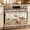 Off White, variant on Oven Skirt Curtain for Kitchen 21.5x30 Inch, Vintage Mushroom Oven Curtain with 8 Ribbon Ties & Ruffle Trim, Stove Skirt Curtain Dishwasher for Cabinets Spring Floral Retro Art Pastoral Botanical