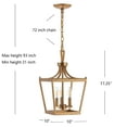 thumbnail image 5 of SAFAVIEH Larton 3 Light Industrial Pendant, Gold Painted, 5 of 6