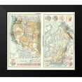 thumbnail image 2 of Newnes 23x20 Black Modern Framed Museum Art Print Titled - Commerce Charts Canada Western United States, 2 of 5
